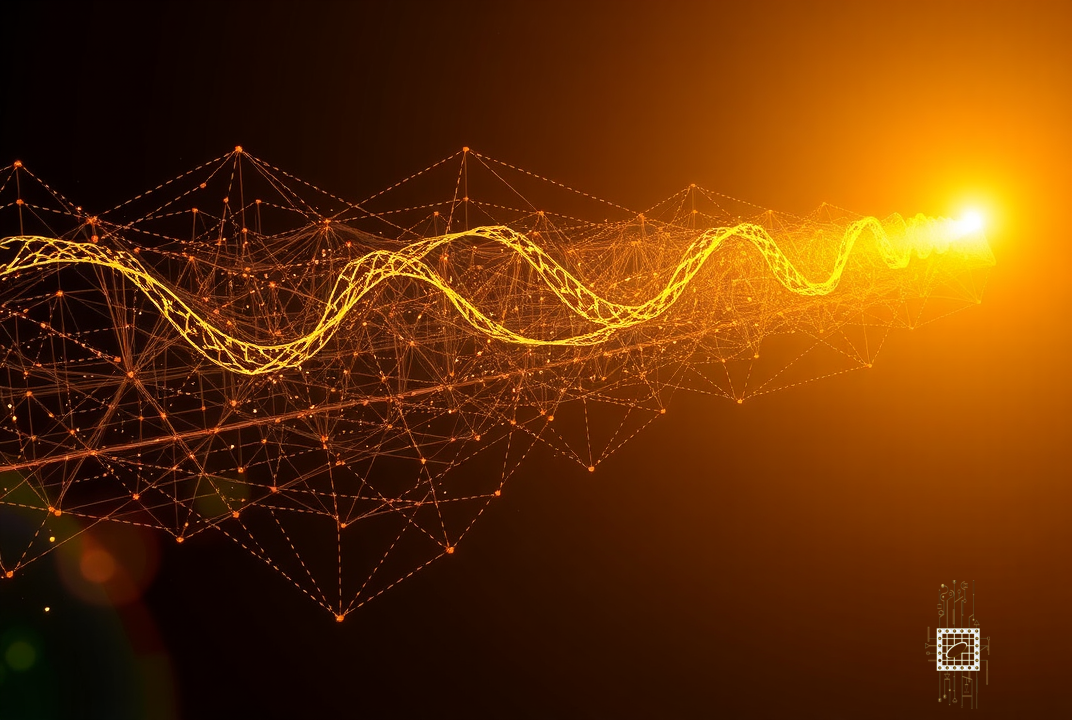 digital analoge welle im raum zur sonne